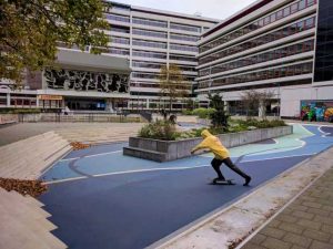 benthemplein water square skate park zadkine rotterdam